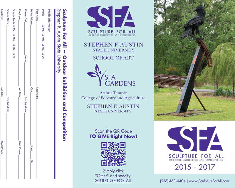 SFA - Sculpture for All - Fundraising Appeal Designed By Point A Media